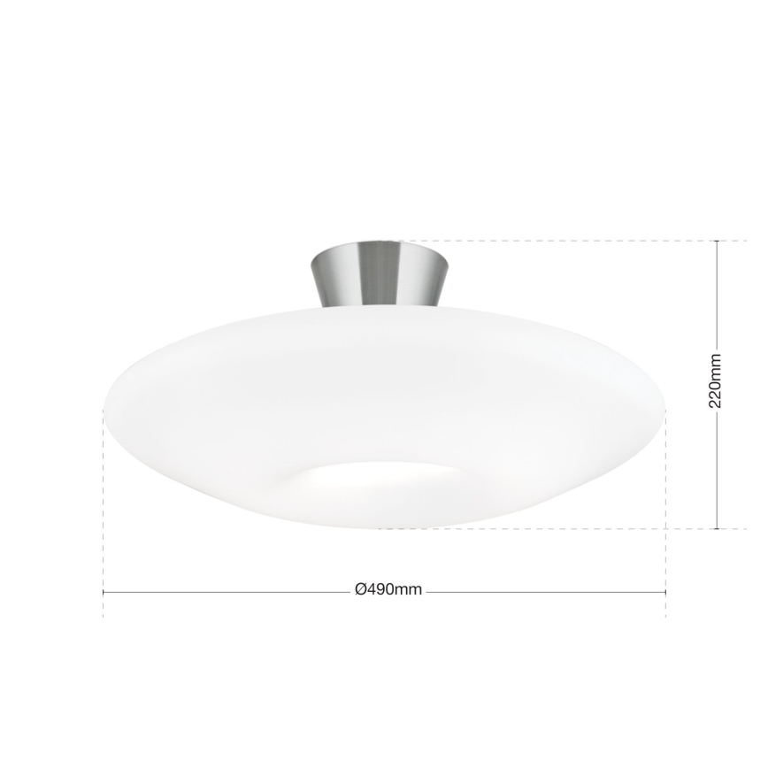 Stropna svjetiljka BLANC 2xE27/60W/230V pr. 49 cm mat krom