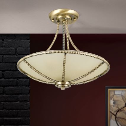 Viseći luster MAURO 3xE27/60W/230V pr. 42 cm bronca