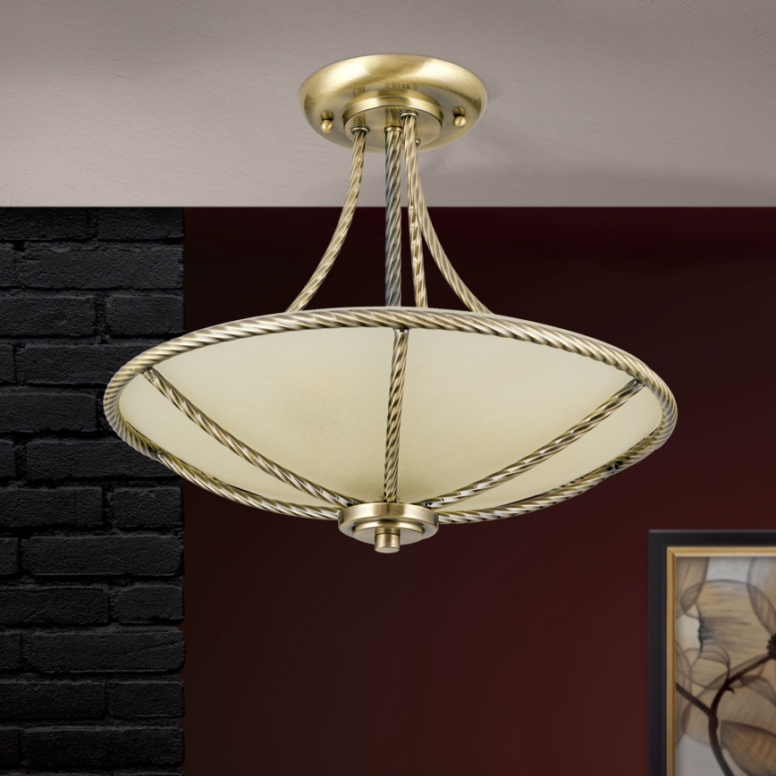 Viseći luster MAURO 3xE27/60W/230V pr. 42 cm bronca