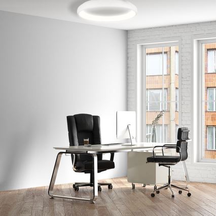 LED Prigušiva stropna svjetiljka VENUS LED/50W/230V pr. 61 cm bijela