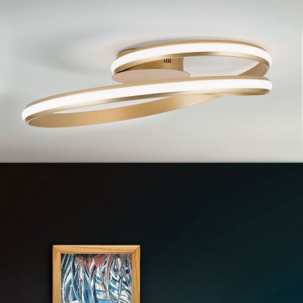 LED Dimmabilno stropno svjetlo CIRCUS LED/30W/230V zlatna