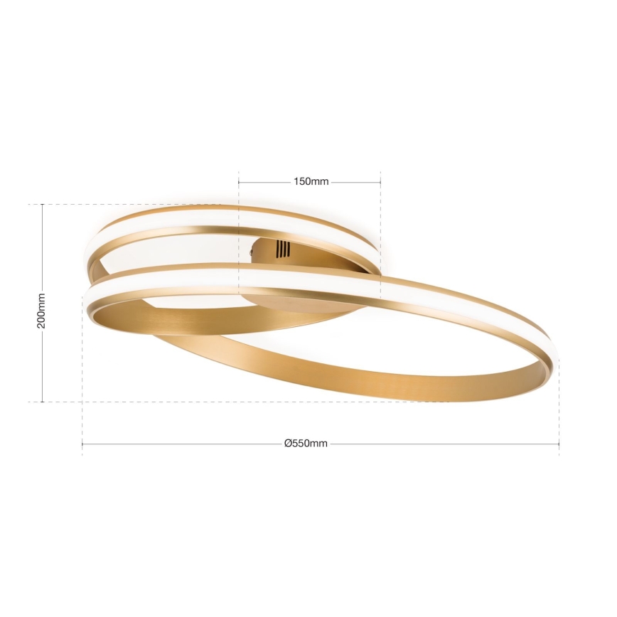 LED Dimmabilno stropno svjetlo CIRCUS LED/30W/230V zlatna