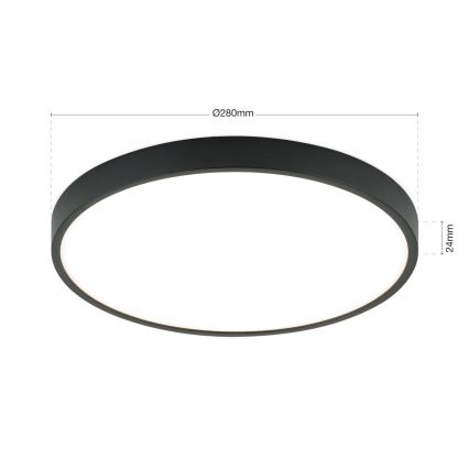 LED Stropna svjetiljka BULLY LED/28W/230V pr. 28 cm crna