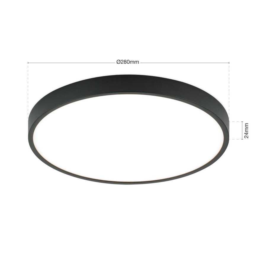 LED Stropna svjetiljka BULLY LED/28W/230V pr. 28 cm crna
