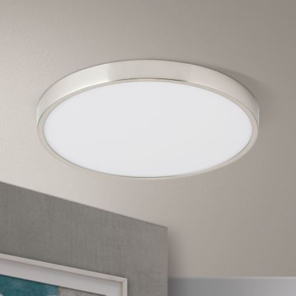 LED Stropna svjetiljka BULLY LED/28W/230V pr. 28 cm mat krom