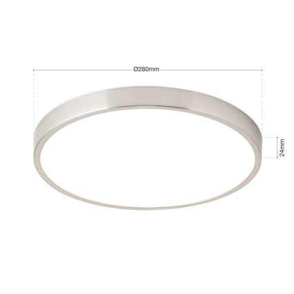 LED Stropna svjetiljka BULLY LED/28W/230V pr. 28 cm mat krom