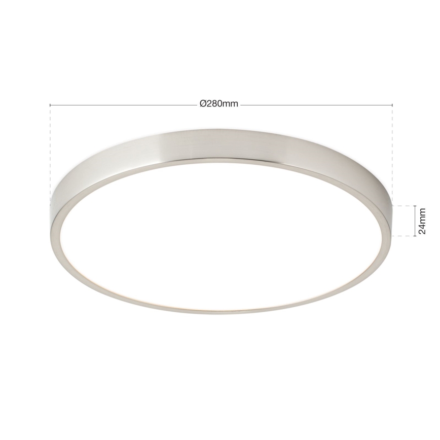 LED Stropna svjetiljka BULLY LED/28W/230V pr. 28 cm mat krom