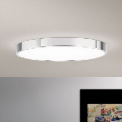 LED Stropna svjetiljka BULLY LED/28W/230V pr. 28 cm sjajni krom