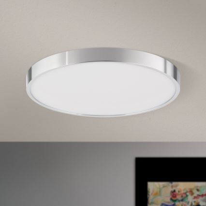 LED Stropna svjetiljka BULLY LED/28W/230V pr. 28 cm sjajni krom