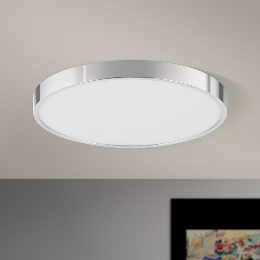 LED Stropna svjetiljka BULLY LED/28W/230V pr. 28 cm sjajni krom