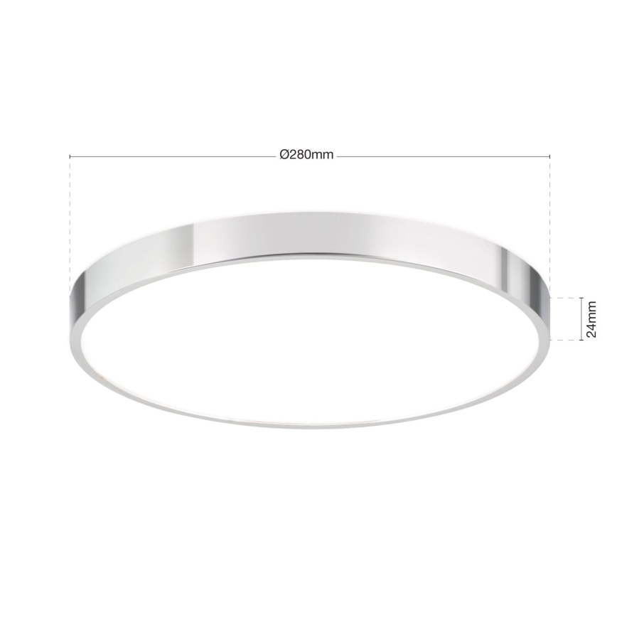 LED Stropna svjetiljka BULLY LED/28W/230V pr. 28 cm sjajni krom