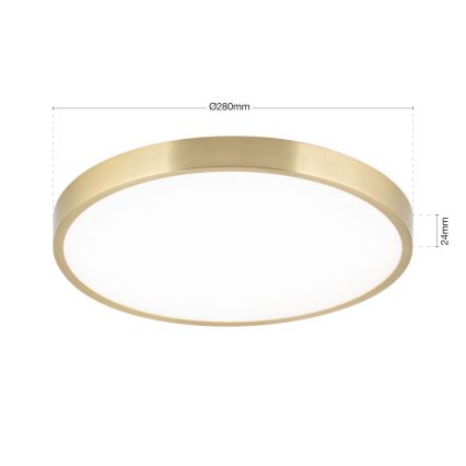LED Stropna svjetiljka BULLY LED/28W/230V pr. 28 cm zlatna