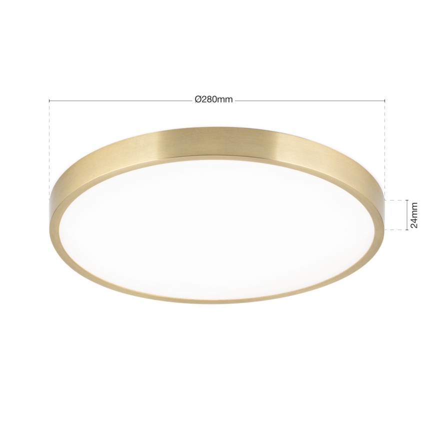 LED Stropna svjetiljka BULLY LED/28W/230V pr. 28 cm zlatna