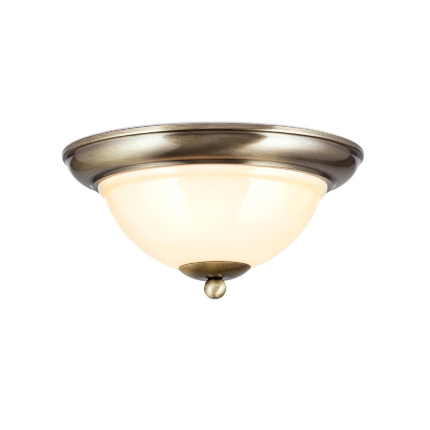 Stropna svjetiljka AUSTRIAN OLD LAMP 2xE27/60W/230V pr. 27 cm bronca/bež