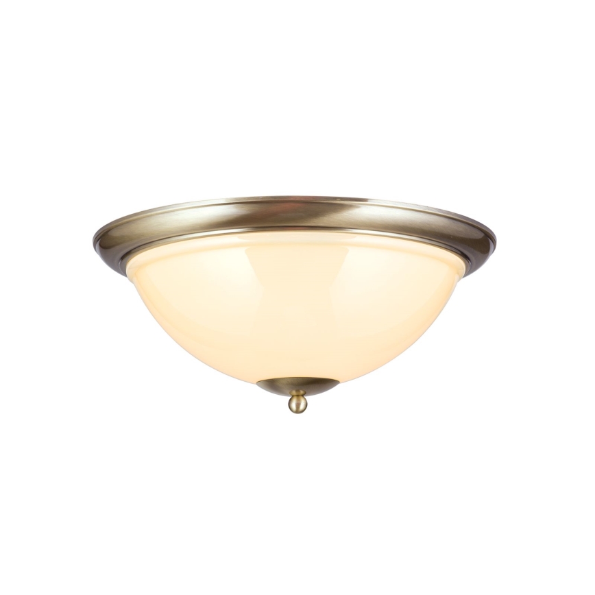 Stropna svjetiljka AUSTRIAN OLD LAMP 3xE27/60W/230V pr. 50 cm bronca/bež