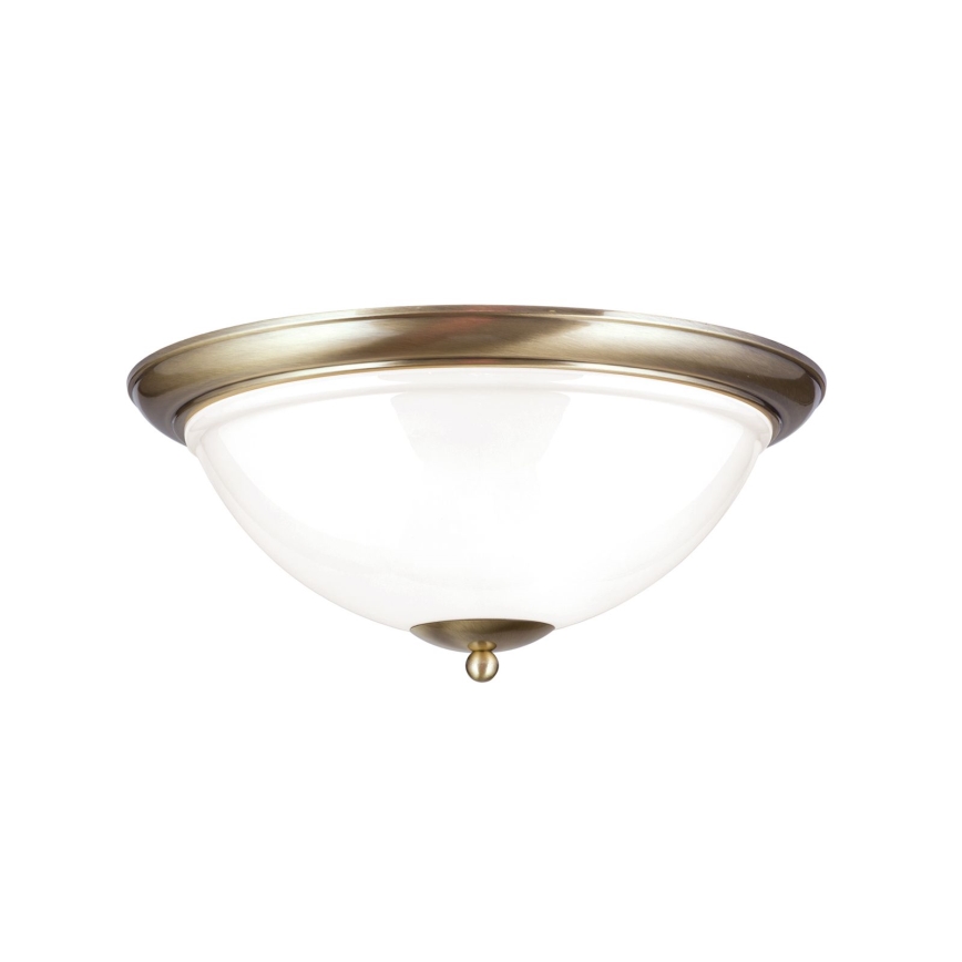 Stropna svjetiljka AUSTRIAN OLD LAMP 3xE27/60W/230V pr. 50 cm bronca/bijela