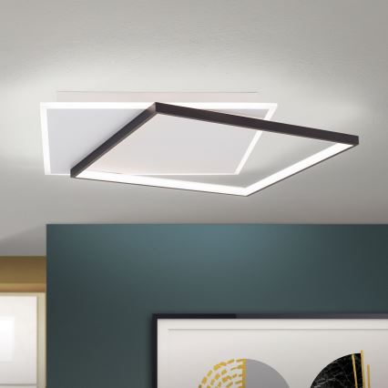 LED Prigušiva stropna svjetiljka EMANUEL LED/50W/230V bijela/crna