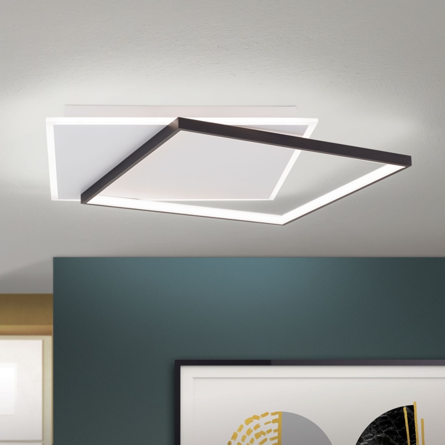 LED Prigušiva stropna svjetiljka EMANUEL LED/50W/230V bijela/crna