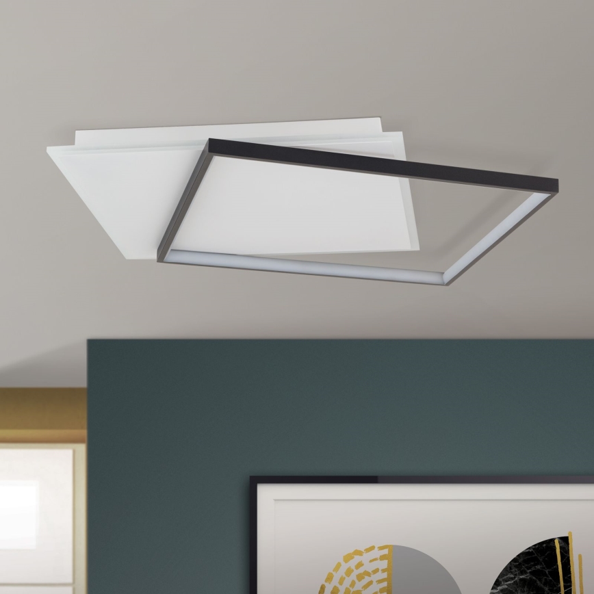 LED Prigušiva stropna svjetiljka EMANUEL LED/50W/230V bijela/crna