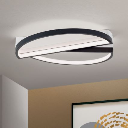 LED Prigušiva stropna svjetiljka OLGA LED/28W/230V crna/bijela