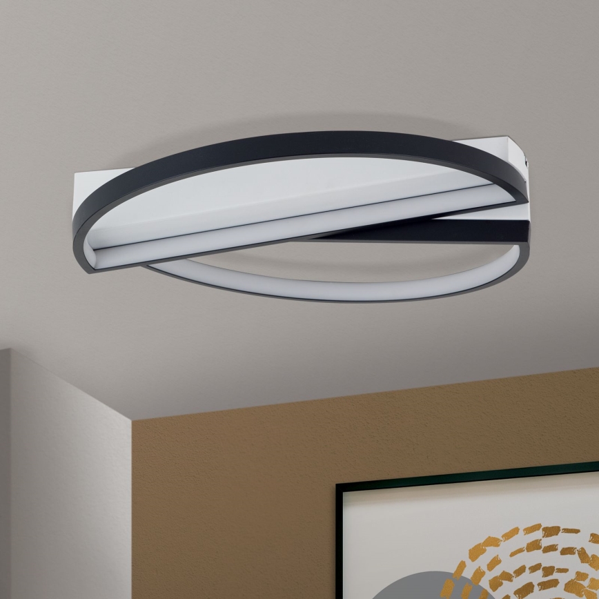 LED Prigušiva stropna svjetiljka OLGA LED/28W/230V crna/bijela