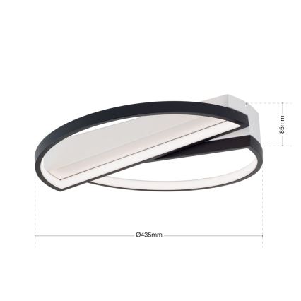 LED Prigušiva stropna svjetiljka OLGA LED/28W/230V crna/bijela