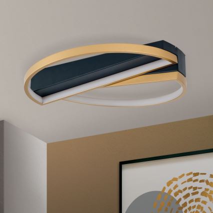 LED Prigušiva stropna svjetiljka OLGA LED/28W/230V zlatna/crna