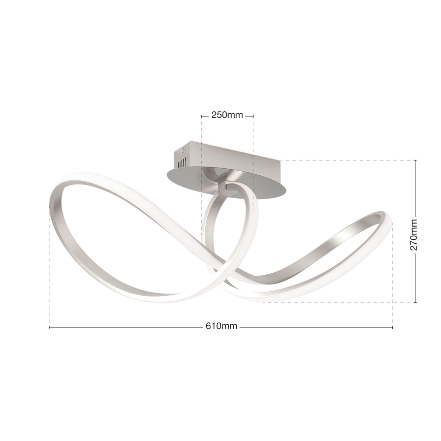 LED prigušivač stropne svjetiljke CIRCUS LED/30W/230V mat krom