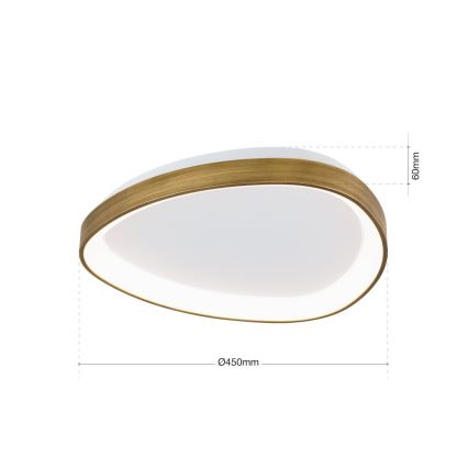 LED Stropna svjetiljka CHARLIE LED/35W/230V pr. 45 cm zlatna