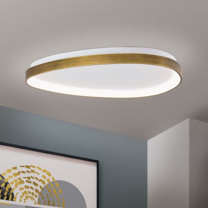 LED Stropna svjetiljka CHARLIE LED/48W/230V pr. 65 cm zlatna