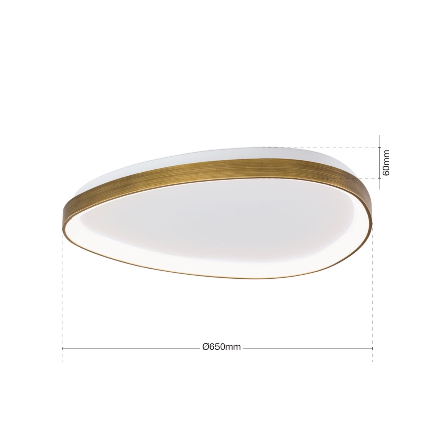 LED Stropna svjetiljka CHARLIE LED/48W/230V pr. 65 cm zlatna