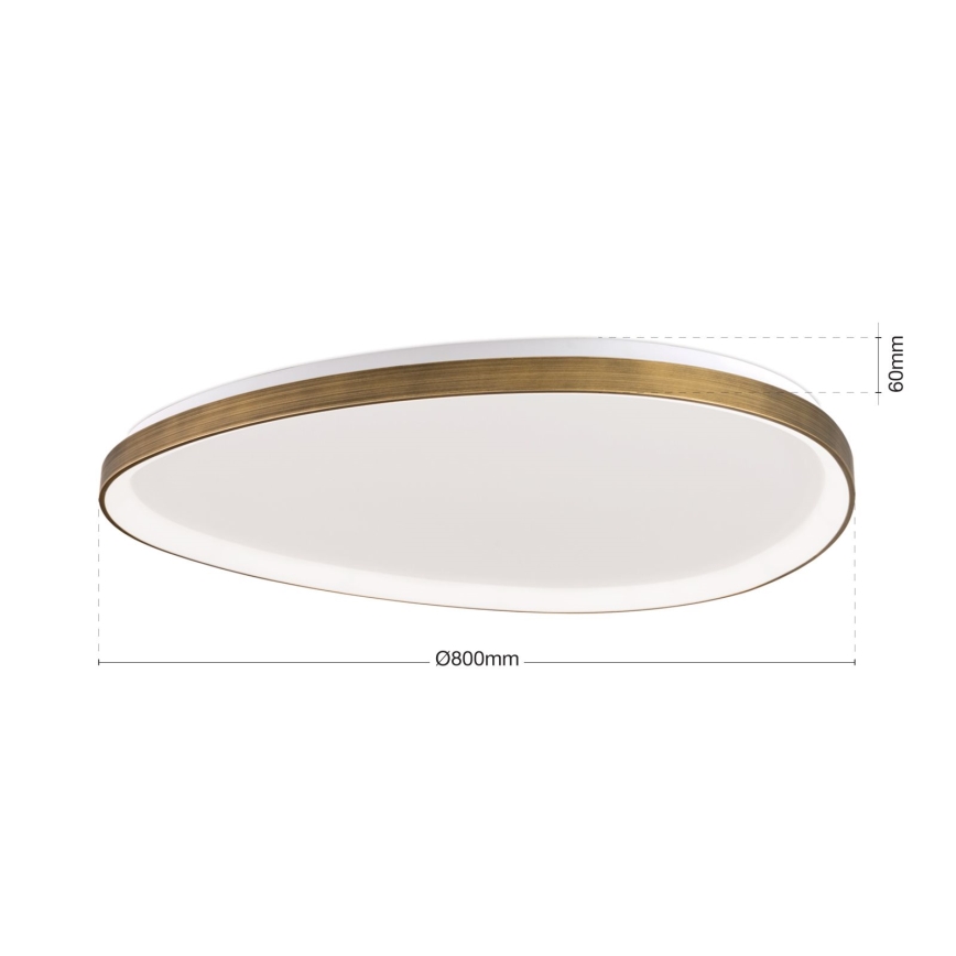 LED Stropna svjetiljka CHARLIE LED/72W/230V pr. 80 cm zlatna