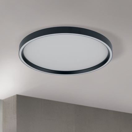 LED Prigušiva stropna svjetiljka MASCA LED/36W/230V 2700/3350/4000K pr. 40 cm crna