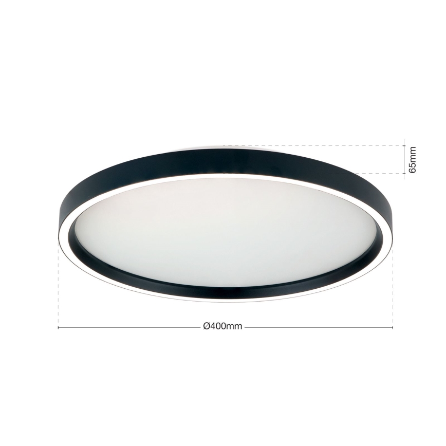 LED Prigušiva stropna svjetiljka MASCA LED/36W/230V 2700/3350/4000K pr. 40 cm crna