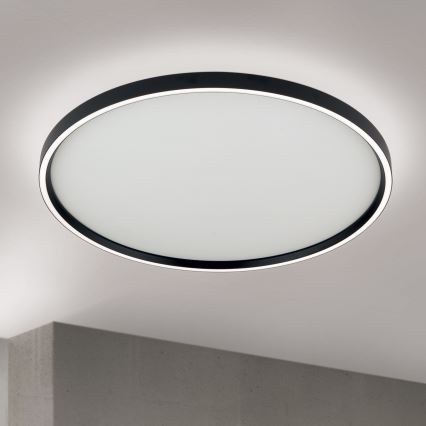 LED Prigušiva stropna svjetiljka MASCA LED/47W/230V 2700/3350/4000K pr. 60 cm crna