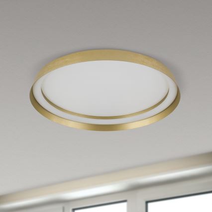 LED Prigušiva stropna svjetiljka MANTA LED/38W/230V 2700/3000/4000K pr. 45 cm zlatna