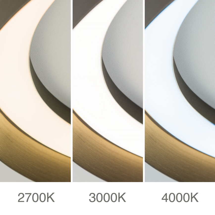 LED Prigušiva stropna svjetiljka MANTA LED/38W/230V 2700/3000/4000K pr. 45 cm smeđa