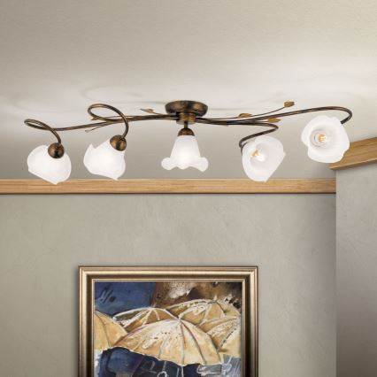 Nadgradni luster SISI 5xE14/40W/230V bronca/patina