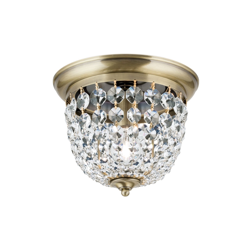 Kristalna stropna svjetiljka PLAFOND 1xE27/40W/230V pr. 26 cm bronca