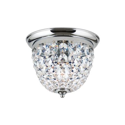 Kristalna stropna svjetiljka PLAFOND 1xE27/40W/230V pr. 26 cm sjajni krom