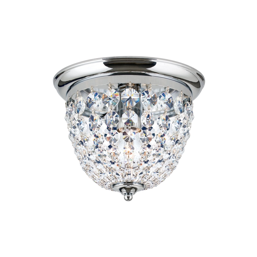 Kristalna stropna svjetiljka PLAFOND 1xE27/40W/230V pr. 26 cm sjajni krom
