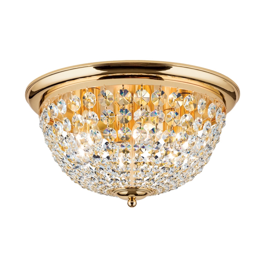 Kristalna stropna svjetiljka PLAFOND 6xE27/40W/230V pr. 47 cm zlatna