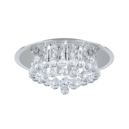 Kristalna stropna svjetiljka GLORIA 4xG9/40W/230V pr. 38 cm prozirna/sjajni krom