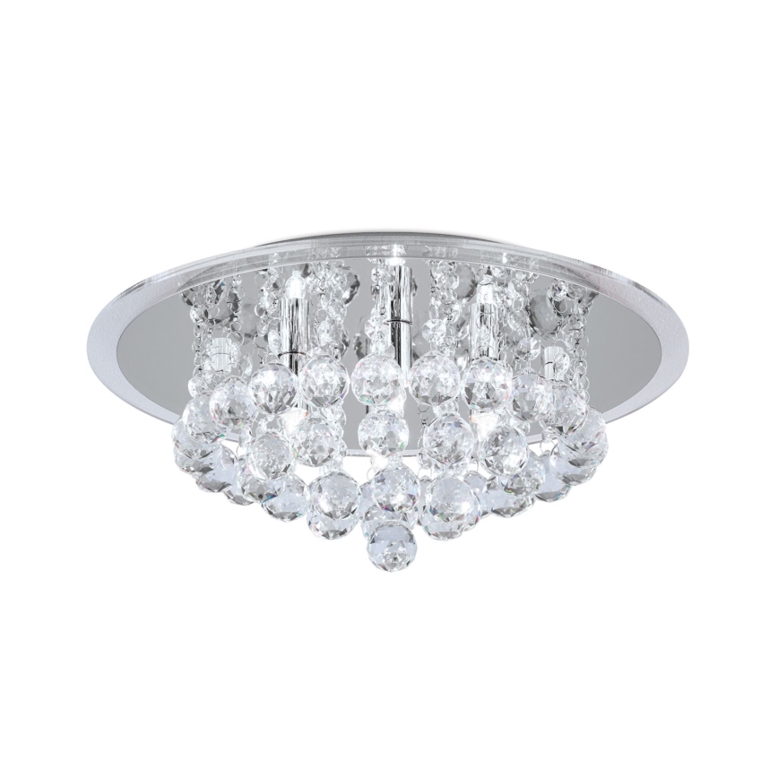 Kristalna stropna svjetiljka GLORIA 4xG9/40W/230V pr. 38 cm prozirna/sjajni krom