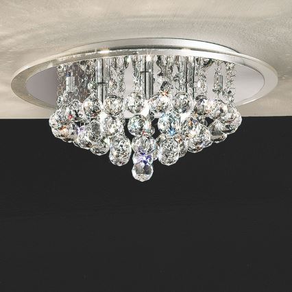 Kristalna stropna svjetiljka GLORIA 4xG9/40W/230V pr. 38 cm prozirna/sjajni krom
