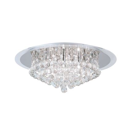 Kristalna stropna svjetiljka GLORIA 6xG9/40W/230V pr. 50 cm prozirna/sjajni krom