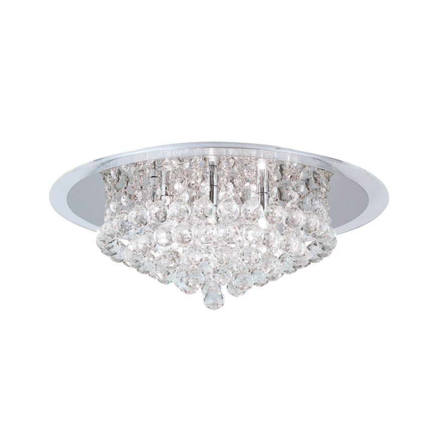 Kristalna stropna svjetiljka GLORIA 6xG9/40W/230V pr. 50 cm prozirna/sjajni krom