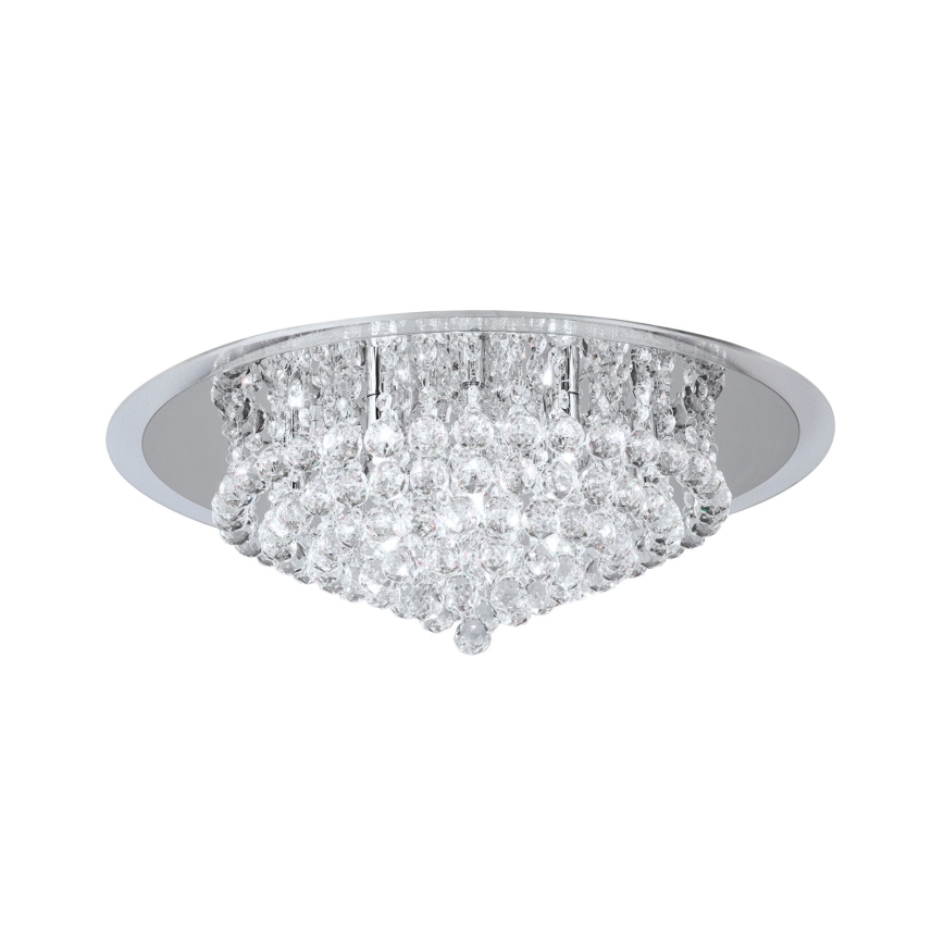 Kristalna stropna svjetiljka GLORIA 9xG9/40W/230V pr. 62 cm prozirna/sjajni krom