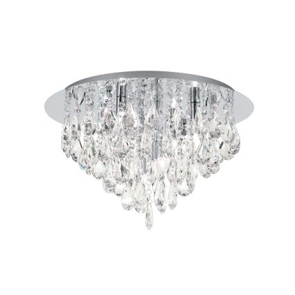 Kristalna stropna svjetiljka CELESTE 6xG9/40W/230V pr. 45 cm sjajni krom