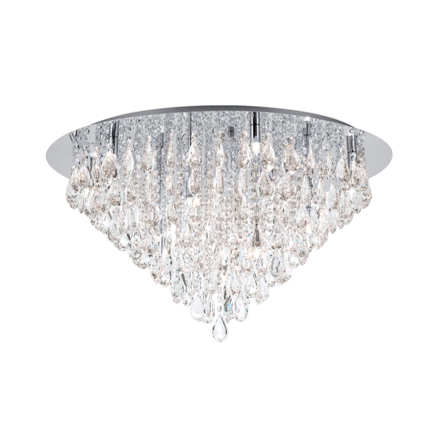 Kristalna stropna svjetiljka CELESTE 12xG9/40W/230V pr. 75 cm sjajni krom